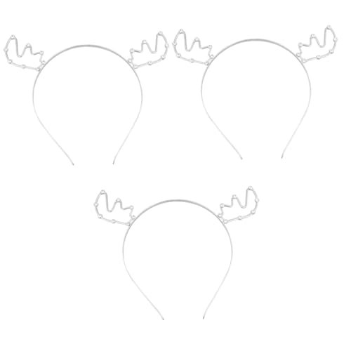VICASKY 3 Stück Rentier Geweih Haarreif mit Strass für Mädchen und Jungen Leichtes Sicheres Legierungs Material Festlich für Weihnachten Party Cosplay Lustige Kopfdeko Weiß VICASKY 3 Stück Rentier Geweih Haarreif mit Strass für Mädchen und Jungen Leichtes Sicheres Legierungs Material Festlich für Weihnachten Party Cosplay Lustige Kopfdeko Weiß von VICASKY