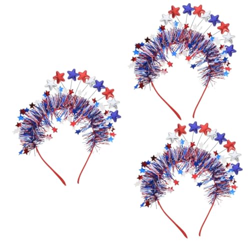 VICASKY 3 Stück Rotes Weiß Blau Stern Haarreif für Bequemer Unabhängigkeitstag Stirnband mit Kleinen Fünfzackigen Sternen Patriotische Party Dekoration Sicherer Sitz Hautfreundliches VICASKY 3 Stück Rotes Weiß Blau Stern Haarreif für Bequemer Unabhängigkeitstag Stirnband mit Kleinen Fünfzackigen Sternen Patriotische Party Dekoration Sicherer Sitz Hautfreundliches von VICASKY