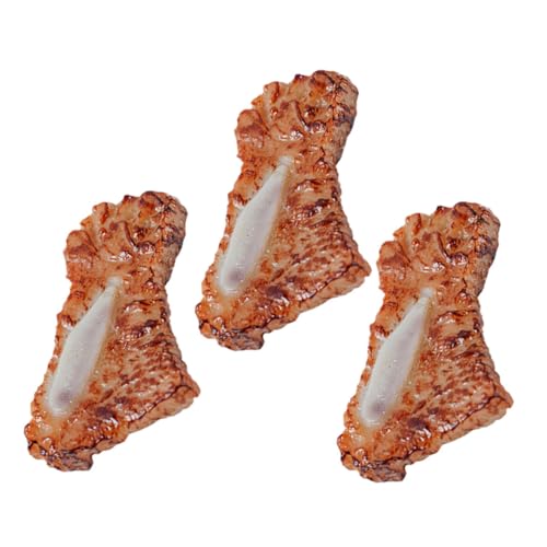 VICASKY 3 Stück Simulierte Denim-Rippen Küchendekor Gefälschtes Gekochtes Fleisch Gefälschte Fleischdekoration Gefälschtes Fleisch-lebensmittelmodell Kochspielzeug Brown PVC VICASKY 3 Stück Simulierte Denim-Rippen Küchendekor Gefälschtes Gekochtes Fleisch Gefälschte Fleischdekoration Gefälschtes Fleisch-lebensmittelmodell Kochspielzeug Brown PVC von VICASKY