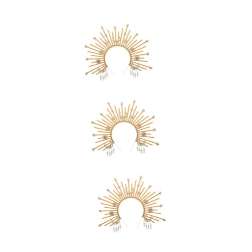 VICASKY 3 Stück -Stirnband Unserer Lieben Frau Tiara -Stirnband Kostümstirnband Hochzeitskopfschmuck für Frauen Stirnbänder für Frauen Metall Braun VICASKY 3 Stück -Stirnband Unserer Lieben Frau Tiara -Stirnband Kostümstirnband Hochzeitskopfschmuck für Frauen Stirnbänder für Frauen Metall Braun von VICASKY
