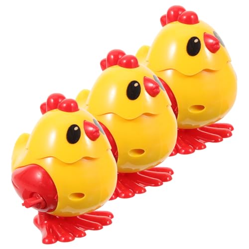 VICASKY 3 Stück Teiliges Aufziehspielzeug Tierfiguren Laufspielzeug Springendes Huhn Bunte Flügel Kindergarten ohne Batterie Sicher Lernspielzeug Zufällige Farbe von VICASKY