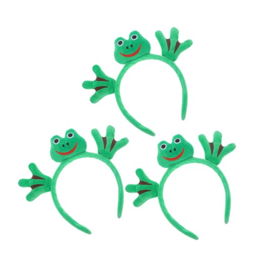 VICASKY 3 Stück Teiliges Frosch Haarband Verstellbar Elastisch Niedliches Tier Stirnband für Damen Frosch Kostüm Zubehör für Faschingskostüme Motto party Cosplay und Themen events von VICASKY