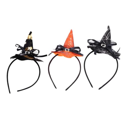 VICASKY 3 Stück Teiliges Halloween Haarreifen mit Spinnennetz und Hexenhut Leichter und Bequemer Haarschmuck für Erwachsene für Kostüm Party und Cosplay VICASKY 3 Stück Teiliges Halloween Haarreifen mit Spinnennetz und Hexenhut Leichter und Bequemer Haarschmuck für Erwachsene für Kostüm Party und Cosplay von VICASKY