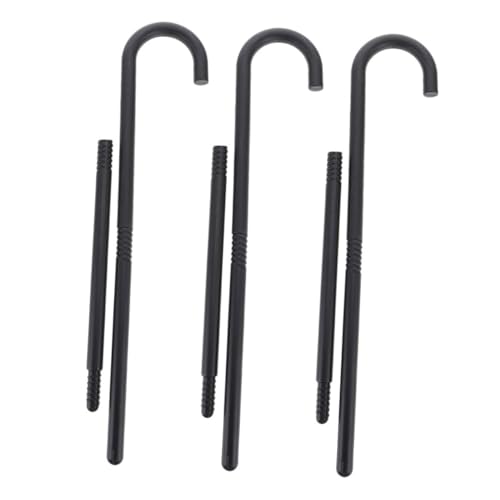 VICASKY 3 Stück Teiliges Kinderkostüm Zauberstab Schwarz Robuste Gehstock Requisiten für Bühnenauftritte Fantasieanregend Sicher und Realistisch für Verkleidung und Rollenspiele von VICASKY