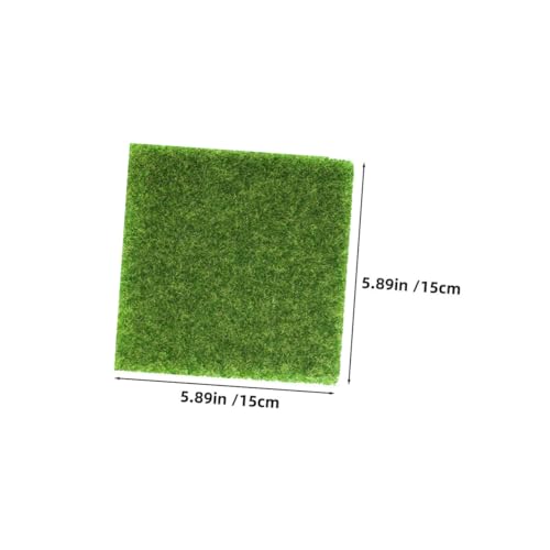 VICASKY 3 Stück Teiliges Künstlicher Grasmatten Langlebiges Kunststoff Material Realistische Miniatur Rasenteppiche für Sandtisch DIY für Garten Balkon Innen und Außenbereiche von VICASKY
