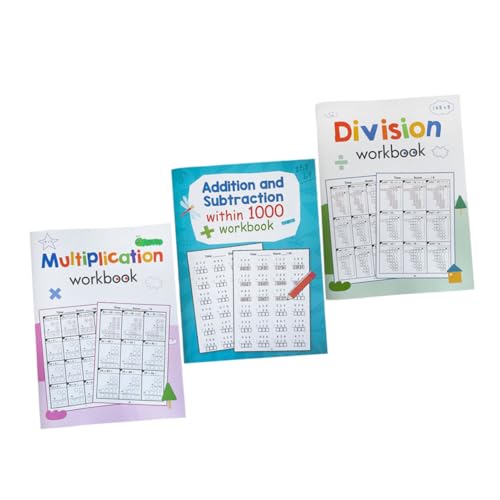 VICASKY 3 Stück Teiliges Mathematik übungsheft mit Multiplikation und Division Vielfältige Rechenaufgaben für Grundschüler Praktische Lernhilfe für Täglichen Gebrauch für Schule und VICASKY 3 Stück Teiliges Mathematik übungsheft mit Multiplikation und Division Vielfältige Rechenaufgaben für Grundschüler Praktische Lernhilfe für Täglichen Gebrauch für Schule und von VICASKY
