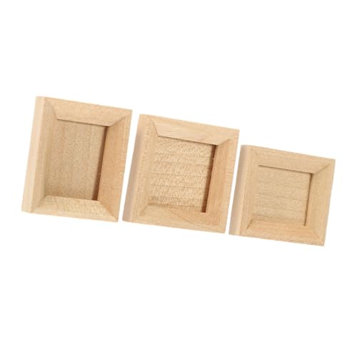 VICASKY 3 Stück Teiliges Miniatur Bilderrahmen für Puppenhaus Moderne Holzrahmen Verschiedenen Formen DIY Bastelset für Kreative Mini Foto Dekoration Langlebiges Design für Puppenmöbel und VICASKY 3 Stück Teiliges Miniatur Bilderrahmen für Puppenhaus Moderne Holzrahmen Verschiedenen Formen DIY Bastelset für Kreative Mini Foto Dekoration Langlebiges Design für Puppenmöbel und von VICASKY