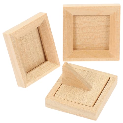 VICASKY 3 Stück Teiliges Miniatur Holz Bilderrahmen für Puppenhäuser Unbemalte DIY Fotorahmen für Kreative Bastelprojekte und Miniaturdekorationen VICASKY 3 Stück Teiliges Miniatur Holz Bilderrahmen für Puppenhäuser Unbemalte DIY Fotorahmen für Kreative Bastelprojekte und Miniaturdekorationen von VICASKY