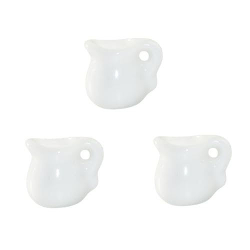 VICASKY 3 Stück Teiliges Miniatur Milchkrüge aus Weißem Keramik Realistische Puppenhaus Küchen Deko Kleine Sauce Jugs für Puppen Geeignet für Mikro Landschaften und DIY Bastelprojekte VICASKY 3 Stück Teiliges Miniatur Milchkrüge aus Weißem Keramik Realistische Puppenhaus Küchen Deko Kleine Sauce Jugs für Puppen Geeignet für Mikro Landschaften und DIY Bastelprojekte von VICASKY