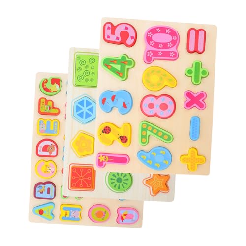 VICASKY 3 Stück Teiliges Montessori Holzpuzzle mit Zahlen Alphabet Formen Farblich Abgestimmte Lernspiele für Kleinkinder Motorische und Logisches Denken Geeignet für Vorschule und Frühe VICASKY 3 Stück Teiliges Montessori Holzpuzzle mit Zahlen Alphabet Formen Farblich Abgestimmte Lernspiele für Kleinkinder Motorische und Logisches Denken Geeignet für Vorschule und Frühe von VICASKY