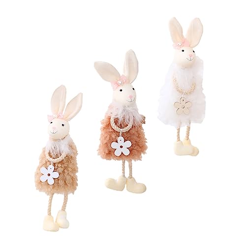VICASKY 3 Stück Teiliges Ostern Hängende Deko Rabbits Doll Ornament Lustige und Ansprechende Osterdekoration für Partys Langlebig und für Festliche Anlässe von VICASKY