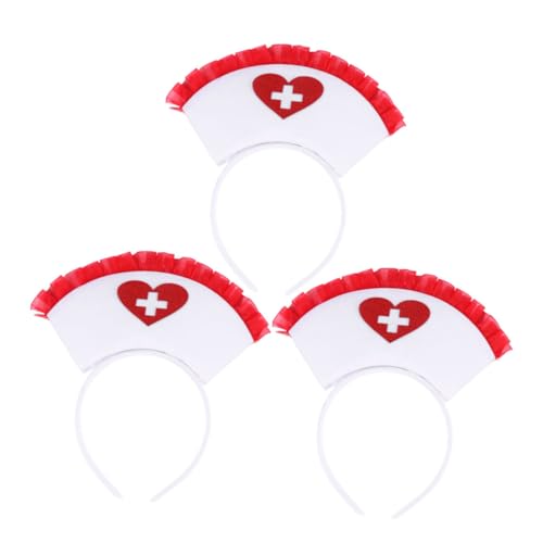 VICASKY 3 Stück Teiliges Rotes Spitzen Haarband für Halloween Damen Haarreif Modisch Bequem für Party Cosplay und Fotoshooting von VICASKY