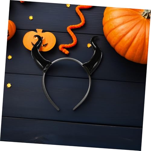 VICASKY 3 Stück Teiliges Teufelshörner Stirnband Halloween Kopfschmuck Leicht Bequem für Karneval Cosplay und Maskerade Kostüm Zubehör Schwarz VICASKY 3 Stück Teiliges Teufelshörner Stirnband Halloween Kopfschmuck Leicht Bequem für Karneval Cosplay und Maskerade Kostüm Zubehör Schwarz von VICASKY