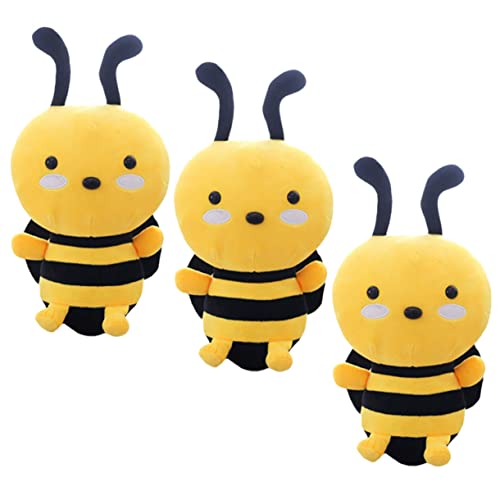 VICASKY Stofftiere Biene Plüschkissen Stofftier Biene Puppe Für Jungen Und Mädchen Bienenspielzeug Plüschkissen von VICASKY