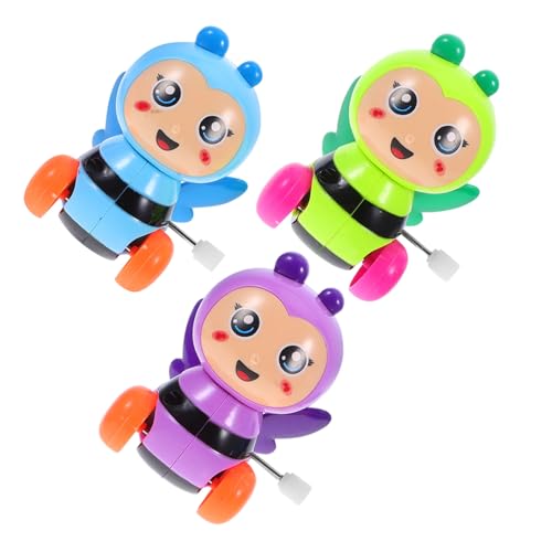 VICASKY 3 Stücke Aufziehspielzeug Wind-up Bienen mit Drehbarem Kopf und Flügeln Kreatives Spielmechanismus Ab Jahren Fördert Koordination und Fantasie Bunte Farben von VICASKY