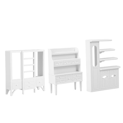 VICASKY 3 Stücke Maßstab Teiliges Miniatur Sideboard und Schrank Modell Geeignet als Fotorequisite Sandtisch Dekoration und Puppenhaus Accessoire Stilvolle Kleine Vitrine für VICASKY 3 Stücke Maßstab Teiliges Miniatur Sideboard und Schrank Modell Geeignet als Fotorequisite Sandtisch Dekoration und Puppenhaus Accessoire Stilvolle Kleine Vitrine für von VICASKY