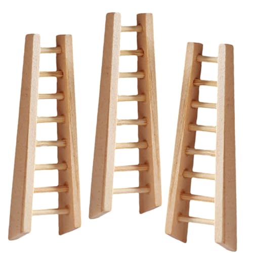 VICASKY 3 Stücke Mini Leiter Decor Holz Holz Winzige Möbel Mini Leiter Leiter Mini von VICASKY