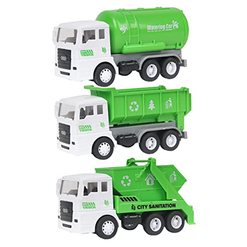 VICASKY 3 Stück Recycling-Spielzeug-lkws Trägheits-sanitär-LKW Müllreinigung Kinderfahrzeug-Spielzeug Glatt Für Die Kognitive Entwicklung Von Kindern VICASKY 3 Stück Recycling-Spielzeug-lkws Trägheits-sanitär-LKW Müllreinigung Kinderfahrzeug-Spielzeug Glatt Für Die Kognitive Entwicklung Von Kindern von VICASKY