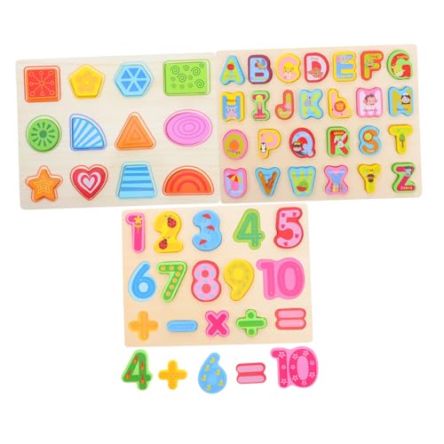 VICASKY 3-teiliges Holzpuzzle-Set: Montessori-sortierbrett Für Alphabet, Zahlen Und Formen – Kleinkinder Lernen Mathematik, Frühes Lernspielzeug Für Vorschulkinder, Geburtstag, Urlaub VICASKY 3-teiliges Holzpuzzle-Set: Montessori-sortierbrett Für Alphabet, Zahlen Und Formen – Kleinkinder Lernen Mathematik, Frühes Lernspielzeug Für Vorschulkinder, Geburtstag, Urlaub von VICASKY