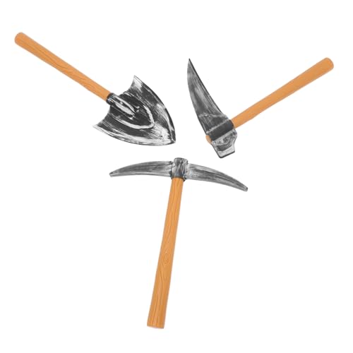 VICASKY 3 Stücke GNOME Schaufel Set Realistische Bergbau Werkzeuge Für Zwerg Kostüme Halloween Karneval Bühne von VICASKY