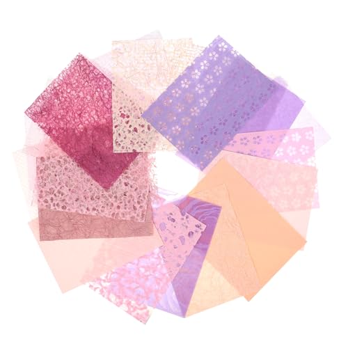 VICASKY 30 Blatt kreativpapier Scrapbook Paper kraftpapier Papierhandwerk dekorpapier Scrapbook-Papierornament Trägerpapier selber Machen Scrapbook-Hintergrundpapier Handwerksbedarf Rosa von VICASKY