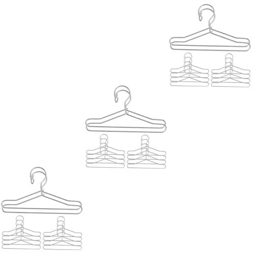 VICASKY 30 STK Mini-Aufhänger kleiderbügel für puppenkleidung puppenkleiderbügel Puppenschrank Zubehör Puppen Schwarze Kleiderbügel Puppenkleid-Organizer Kleiderständer für Puppen Fee von VICASKY