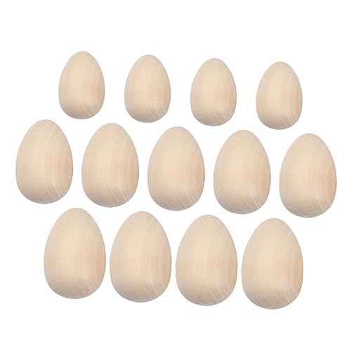 VICASKY Unfinished Holz Eier Ostern Simulation Party Dekorationen 30pcs Entzückende Spielzeug Eier Decor von VICASKY