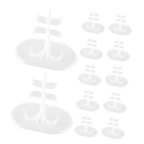 VICASKY 30 Stück Fleece -Halter - Puppe Steht Display-ständer Puppenständer Displayhalter Zubehör Für Den Puppenladen Puppenfigur Stand Actionfigurenständer Plastik Weiß von VICASKY