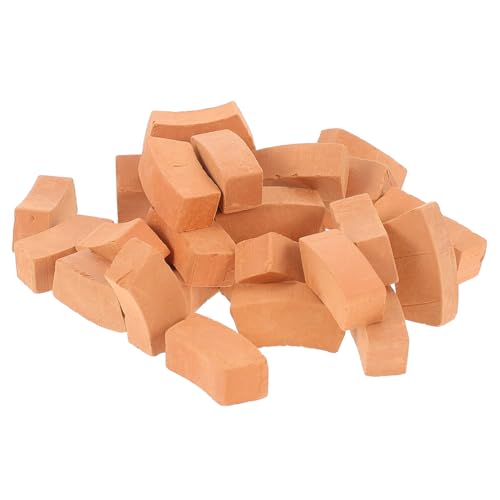 VICASKY 30 Stück Miniaturziegelset DIY Sandtisch Ziegelmodelle für Kreative Bastelideen und Realistische Miniaturszenen für Garten und Puppenhausgestaltung von VICASKY
