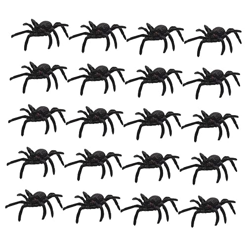 VICASKY 30 Stück Simulationsspinne Halloween Spinnen Halloween Dekoration Halloween Spinnen Requisite Gefälschte Spinne Taubenspielzeug Spinnenfolienfalle Halloween Themenspinnen von VICASKY