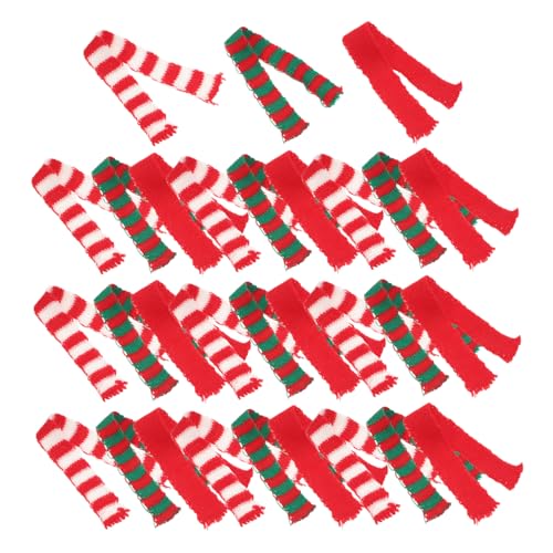 VICASKY 30 Stück Teiliges Gestrickte Mini Schals mit Weihnachtsmuster Flauschig Flexible Puppenschals in Rot Weiß und Rot Grün Dekorativ für Weihnachtsdekoration und Bastelprojekte VICASKY 30 Stück Teiliges Gestrickte Mini Schals mit Weihnachtsmuster Flauschig Flexible Puppenschals in Rot Weiß und Rot Grün Dekorativ für Weihnachtsdekoration und Bastelprojekte von VICASKY