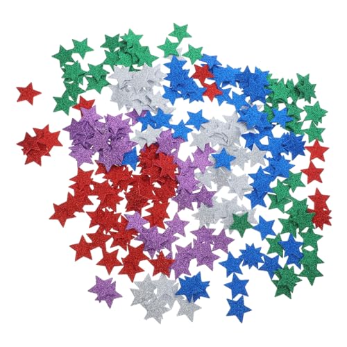 VICASKY 300 Stück Selbstklebende Schaumstoff Sterne Aufkleber Farben Glitzernde Bastelsticker für DIY Handwerk Party Dekoration Geeignet für Glatte Oberflächen Wie Scrapbooks Türen von VICASKY