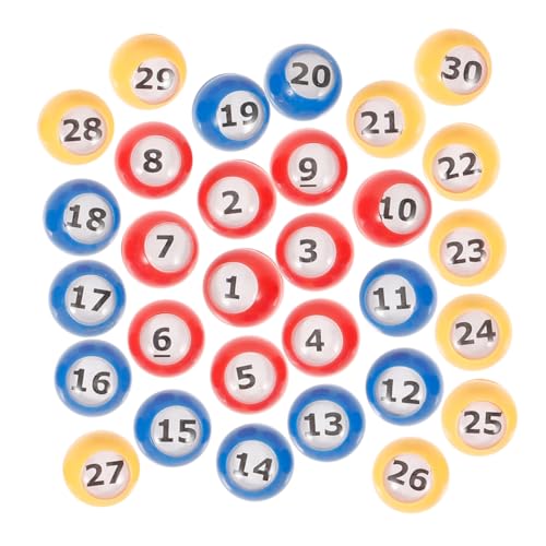 VICASKY 30Pcs Bingo-Ersatzbälle Billardkugeln Bingospiel plastikball kunststoffball Glücksspielzubehör kunststoffkugeln kunstoff Kugeln lustige Lottokugeln Bunte Lotteriekugeln Bälle rufen VICASKY 30Pcs Bingo-Ersatzbälle Billardkugeln Bingospiel plastikball kunststoffball Glücksspielzubehör kunststoffkugeln kunstoff Kugeln lustige Lottokugeln Bunte Lotteriekugeln Bälle rufen von VICASKY