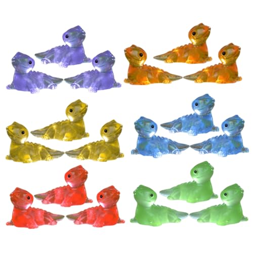 VICASKY 30St Mikrolandschaftseidechse im Freien klein Blau Office Decoration Bedroom Decoration Halloween deko bastelset Mikrolandschaftsharztier Im Dunkeln leuchtende Eidechsenfigur von VICASKY
