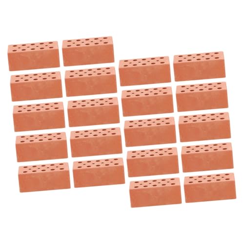 VICASKY 30Stücke Ziegelsteine Für Modellbau Realistische Mini Bausteine Für Puppenhaus Und Garten Dekoration DIY Bastelmaterial Mini Spielzeugsteine von VICASKY