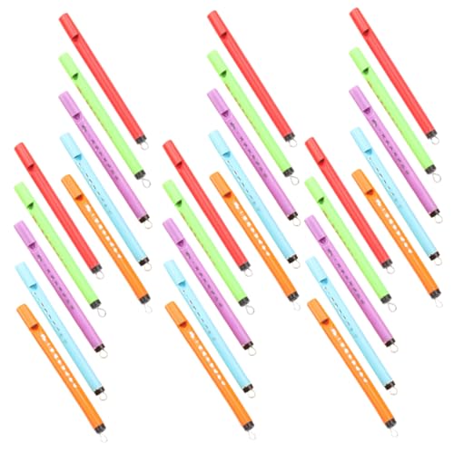 VICASKY 30st Schiebepfeife Blechflöte Blockflöteninstrument Für Piccoloflöte Fußball Pfeifen Wind Kinderarmband Vogelruf -trompete Verrückte Pfeife Beobachter Plastik von VICASKY