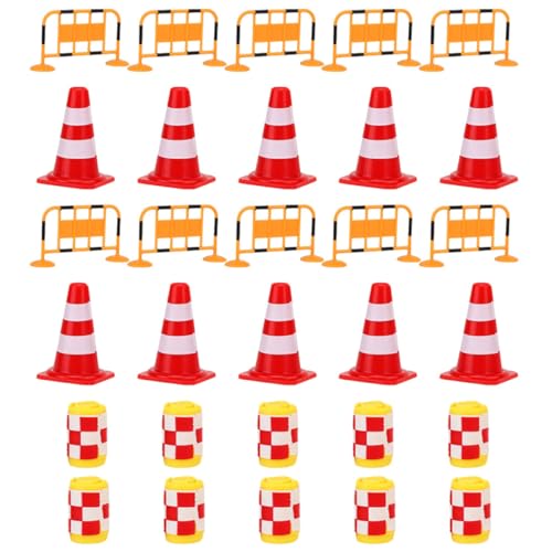 VICASKY 30st Straßenschild Barrikade Spielzeug Verkehrszaunschild Spielset Mit Straßenschildern Stellen Sie Sich Vor, Sie Straßensperrenmodell Aus Straßensperrmodell Kind Abs Ampel Puzzle von VICASKY