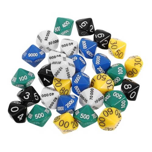 VICASKY Plastikwürfel für Brettspiele 30-teiliges Würfelset mit Stellenwertwürfeln Glatte Würfel Zum Einfachen Rollen VICASKY Plastikwürfel für Brettspiele 30-teiliges Würfelset mit Stellenwertwürfeln Glatte Würfel Zum Einfachen Rollen von VICASKY