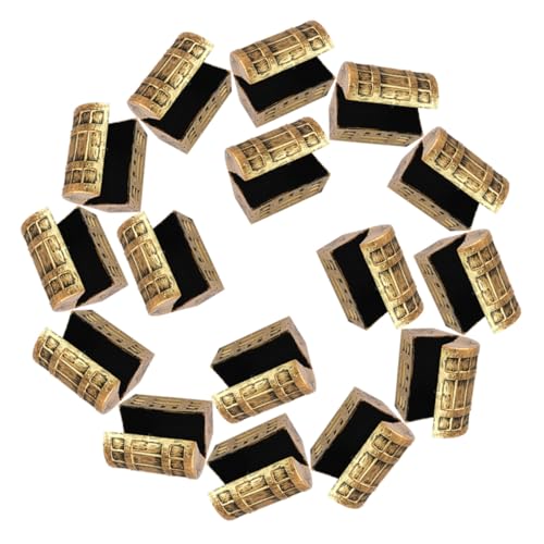 VICASKY 32 Stück Teiliges Mini Retro Schatzkisten Vintage Piraten Schmuckbox aus Kunststoff Dekorative Aufbewahrung für Puppenhäuser Halloween Partybedarf Geburtstags und Weihnachtsdeko von VICASKY