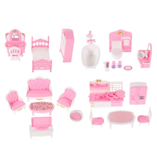 VICASKY 32-teiliges Puppenhaus-möbelset Im Modernen Stil Rollenspiel Für Kinder Mit Miniatur-Sofa Sicheren Materialien Realistischem Design VICASKY 32-teiliges Puppenhaus-möbelset Im Modernen Stil Rollenspiel Für Kinder Mit Miniatur-Sofa Sicheren Materialien Realistischem Design von VICASKY