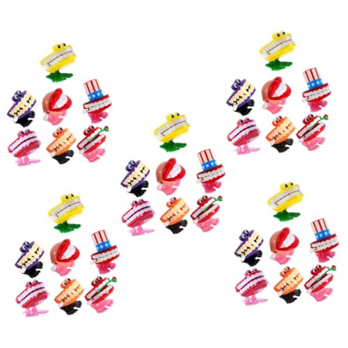 VICASKY 35 Aufziehspielzeug Zähne Teiliges Lustige Mechanische Figuren Wind Up Toys Tragbar Interaktives für Geburtstage und Feiertage von VICASKY
