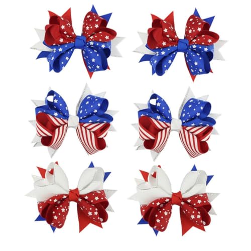 VICASKY 36 Stck. Teiliges Haarklammern mit Stern Flaggenmuster Bunte Schleifen Haarklammern für Mädchen Patriotische Haaraccessoires für Unabhängigkeitstag und Festliche Anlässe VICASKY 36 Stck. Teiliges Haarklammern mit Stern Flaggenmuster Bunte Schleifen Haarklammern für Mädchen Patriotische Haaraccessoires für Unabhängigkeitstag und Festliche Anlässe von VICASKY