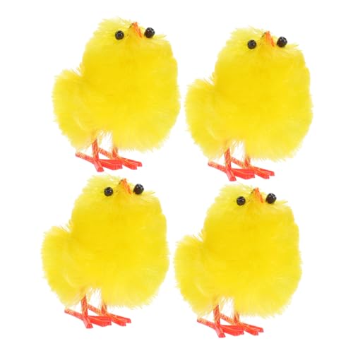 VICASKY 36st Osterküken Plüschtier Hähnchen-stofftiere Küken Osterdeko Süße Kleine Plüschküken Küken Dekore Kleine Kükenpuppe Hähnchen Stofftier Yellow Umweltfreundlicher Samt von VICASKY