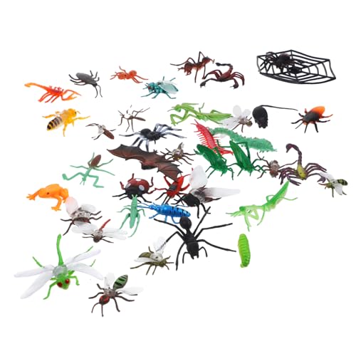 VICASKY 39 STK Insektenmodell Spielzeugwanzen Und Für Kinder Und Für Kinder Gefälschte Fehler Realistisches Mini- -Spielzeug Bugs Spielen Plastik Marionette Puzzle Kleinkind von VICASKY