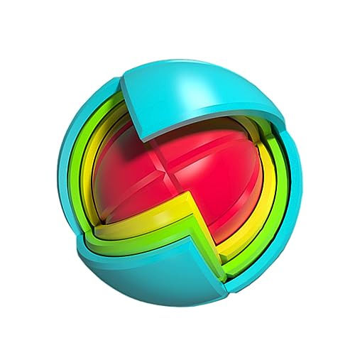 VICASKY 3D Puzzleball Kunststoff Puzzleball Kinderspielzeug Praktischer Puzzleball 3D Puzzle Regenbogenball 3D Puzzle Neuartiger Puzzleball Iq Puzzlebälle 3D Puzzleball von VICASKY