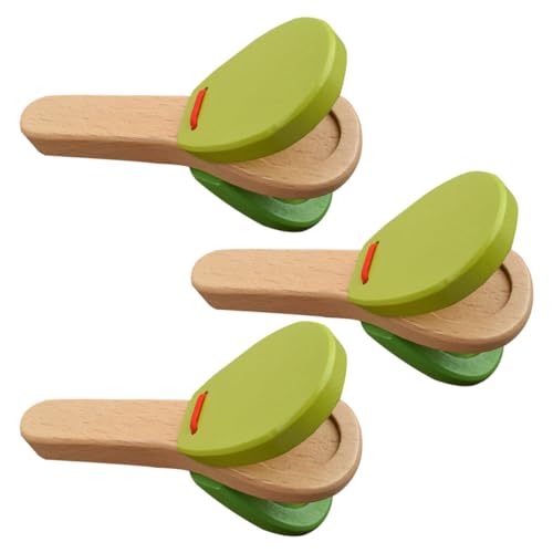 VICASKY 3Pcs Castanets Spaß Holz Percussion Percussion Spielzeughandwerk Holz Kleinspielzeug Percussion Instrument Percussion Supply VICASKY 3Pcs Castanets Spaß Holz Percussion Percussion Spielzeughandwerk Holz Kleinspielzeug Percussion Instrument Percussion Supply von VICASKY