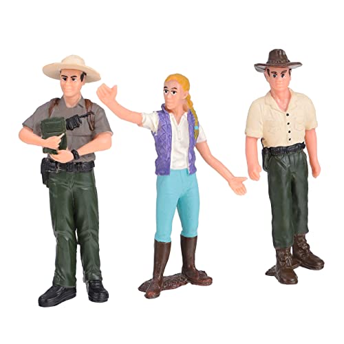 VICASKY 3St Bauernpuppenverzierungen Mini- Landarbeiter Puppenhaus Requisiten bauernhofspielzeug Farm Lernspielzeug für Menschen Figuren PVC von VICASKY