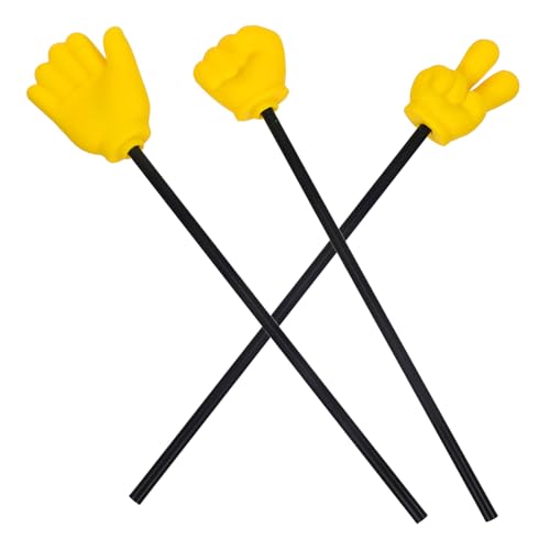 VICASKY 3St Fingerschaum-Schwammstab Finger Handzeiger Griffzeiger Finger-Ratespiel- stoffschere Lehrerhinweise für den Unterricht lustige Spielstütze Abs Yellow von VICASKY