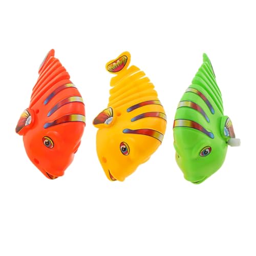 VICASKY 3St Fisch schwingen Blechspielzeug Babyspielzeug Kinderspiele zappeln Halloween interaktives spielzeuge Cartoon-Fisch- Cartoon-Uhrwerkspielzeug Plastik von VICASKY