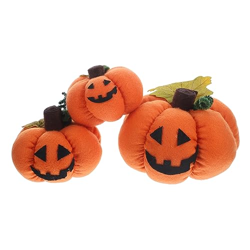 VICASKY 3St Halloween-Kürbis-Fotografie-Requisiten Kürbisse Plüsch glühen Halloween basteln Halloween atmosphäre Halloween-Foto-Requisite gefälschte Kürbisverzierungen Stoff von VICASKY
